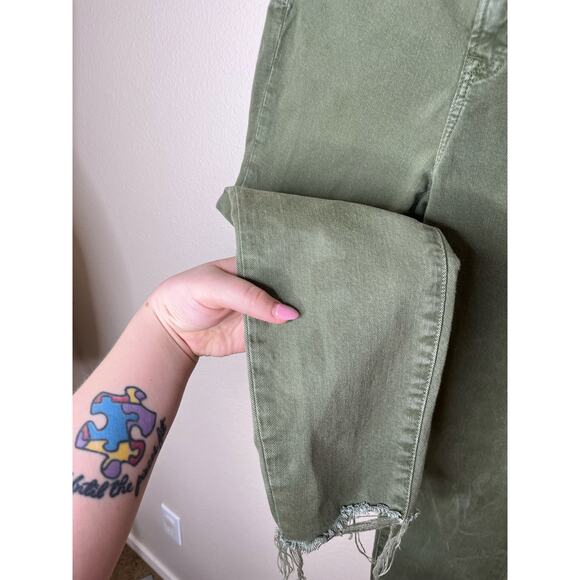 GAP True Skinny Olive Green Raw Hem Jeans Size 8/29P - Picture 4 of 12